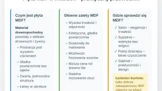 Płyta MDF – co to jest? Materiał drewnopochodny, jego zalety i zastosowanie w meblach.