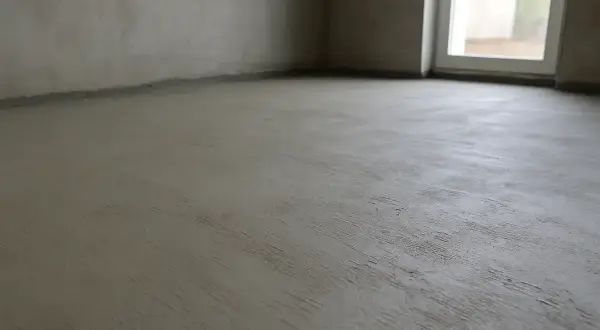 Świeżo wylana posadzka betonowa, gotowa na kolejne etapy budowy. Zastanawiasz się, ile worków cementu na palecie?