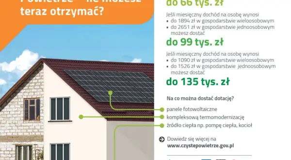 Audyt energetyczny w ramach programu Czyste Powietrze. Dotacje na panele fotowoltaiczne, termomodernizację i źródła ciepła. Dowiedz się, ile możesz otrzymać.